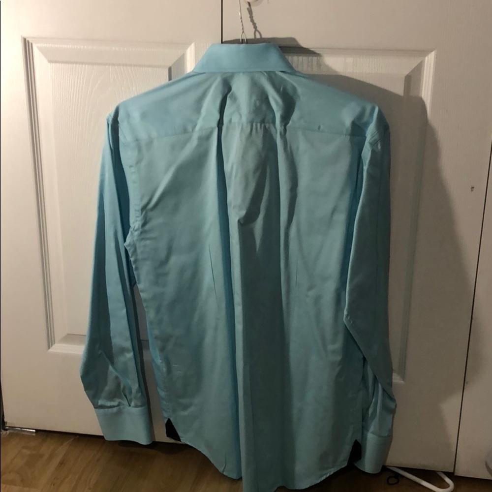 Bespoke Baby Blue and Navy Blue Shirt - Picture 5 of 5